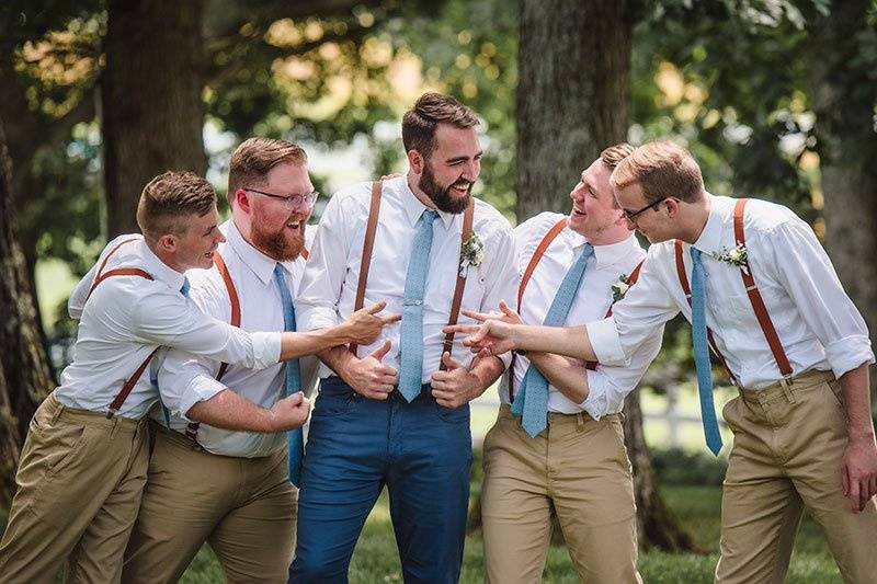 Groomsmen pose