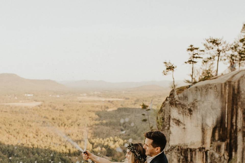 Couple in scenic area