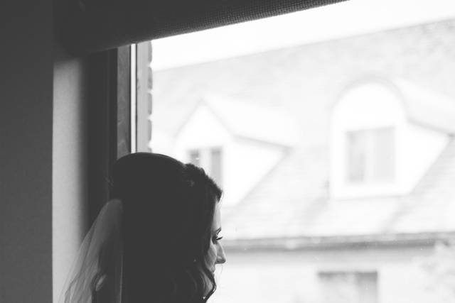 The bride in black and white
