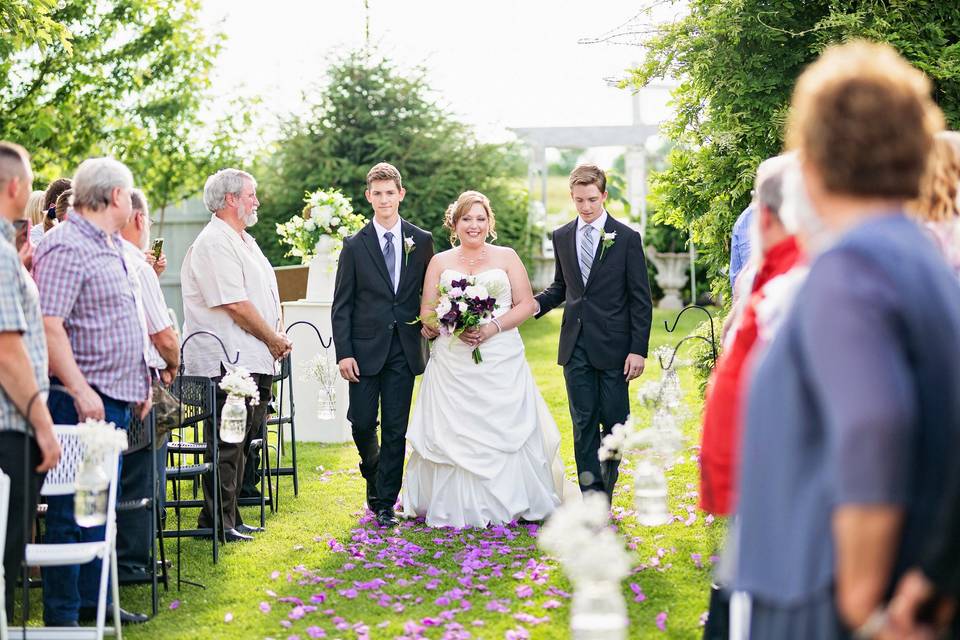 Bride and Groom sharing moment