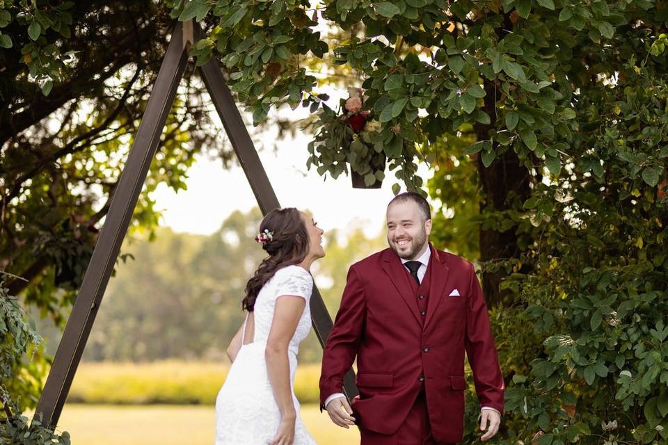 Groom first look