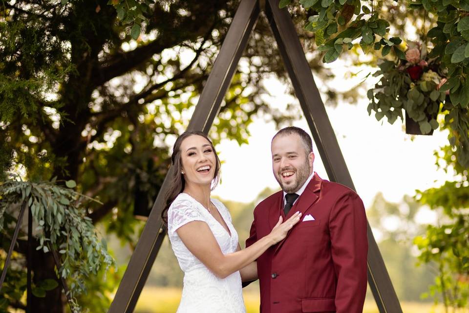 Bride and groom Kiss