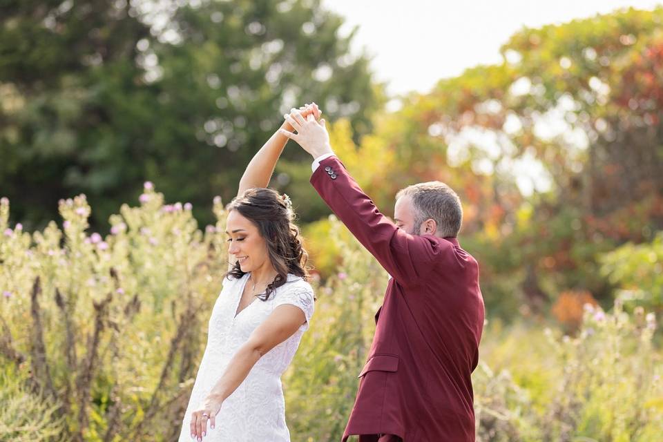 Practicing first dance