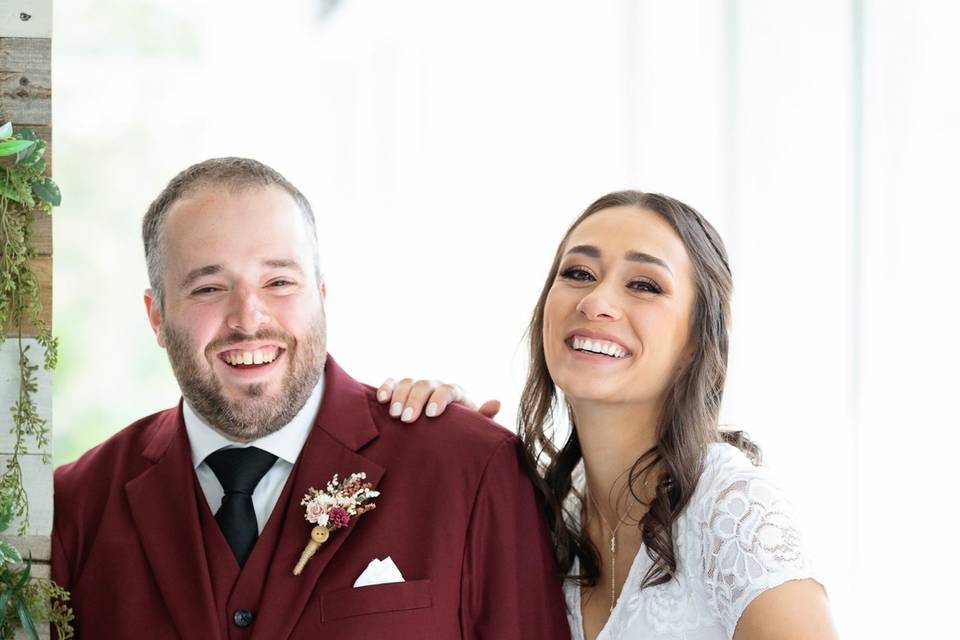 Bride and groom portrait