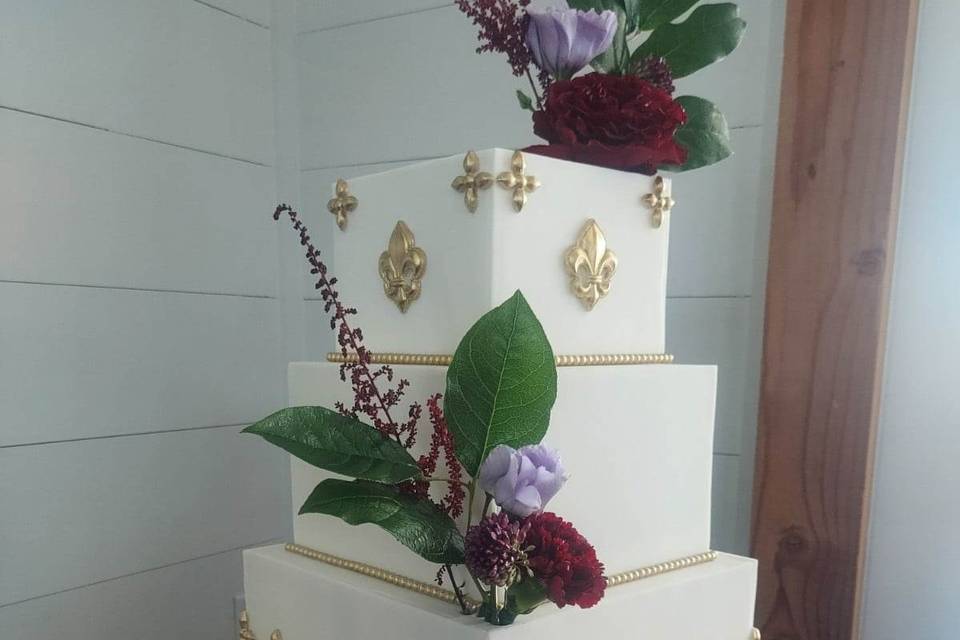 New Orleans wedding cake