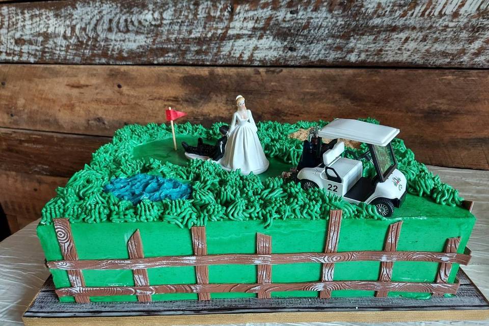 Golf inspired groom's cake