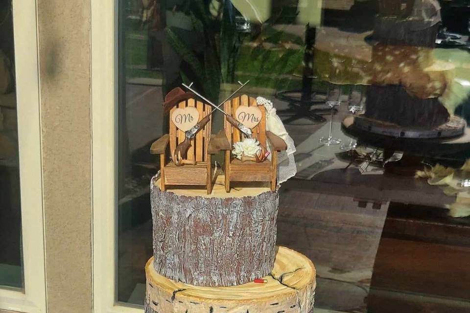 Wood logs cake