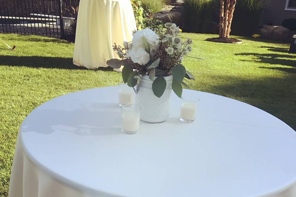 High-top table decor