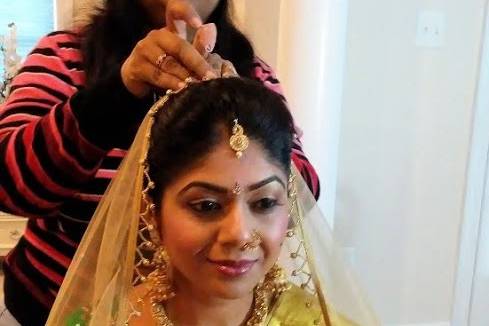 South indian bridal makeup ,va