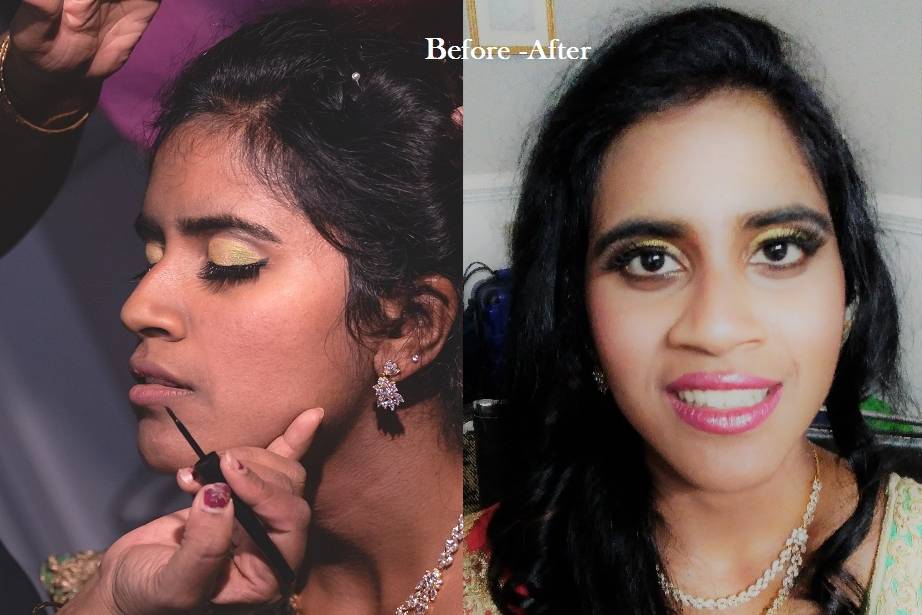 Before-after makeup @shruti,va