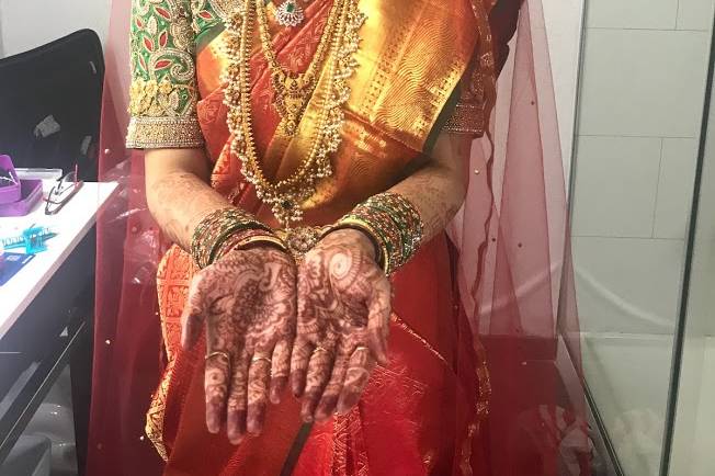 South indian bridal makeup ,va