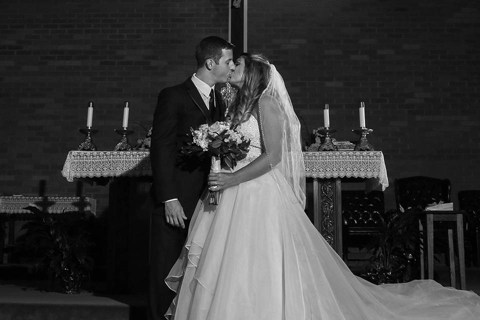 Bride & Groom in the Church