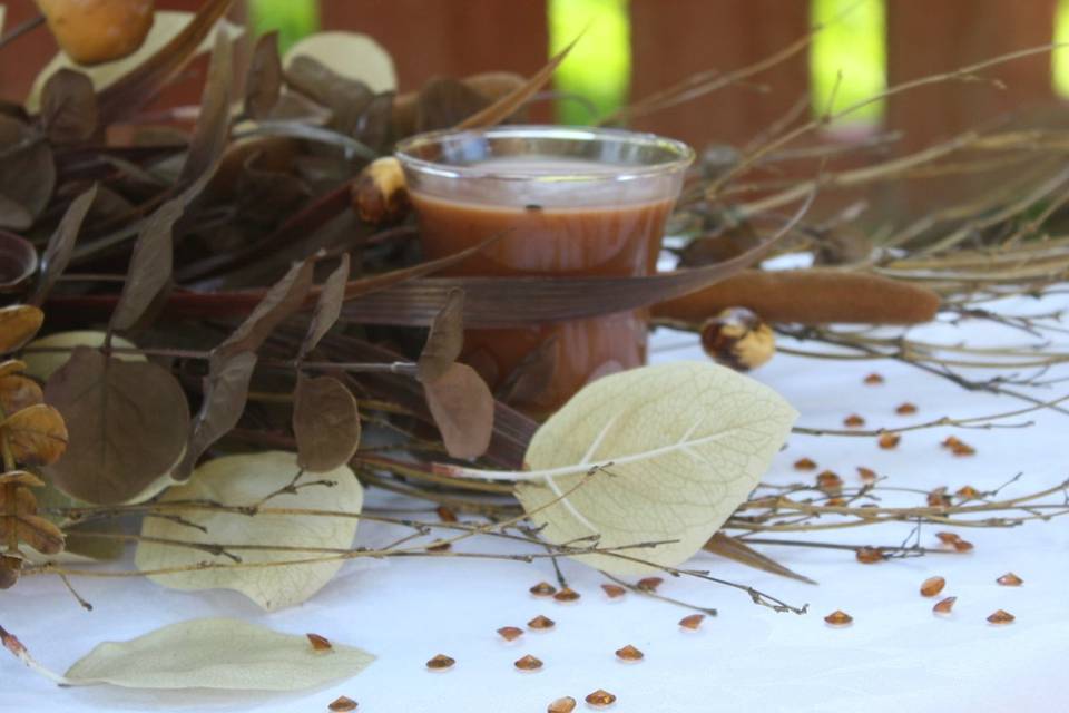 Amber brown diamond confetti