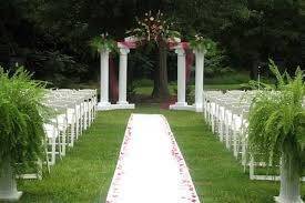 Wedding ceremony area set-up