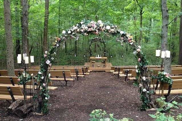 Wedding ceremony area set-up