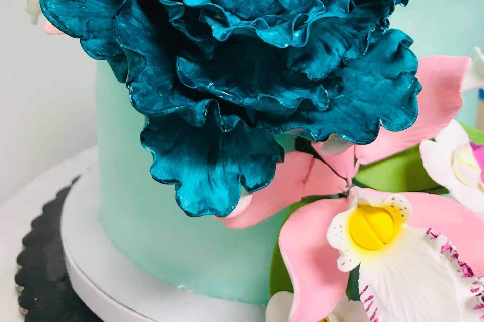 Peony Wedding Cake