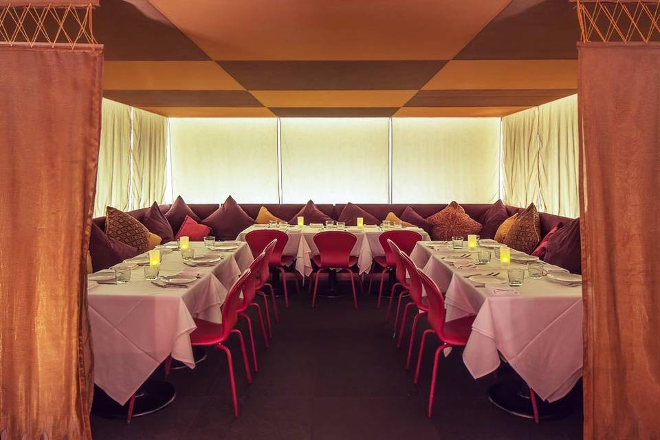 Enjoy an intimate dinner for up to 18 in our Private Tented Room