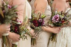 Bridesmaid holding their bouquet