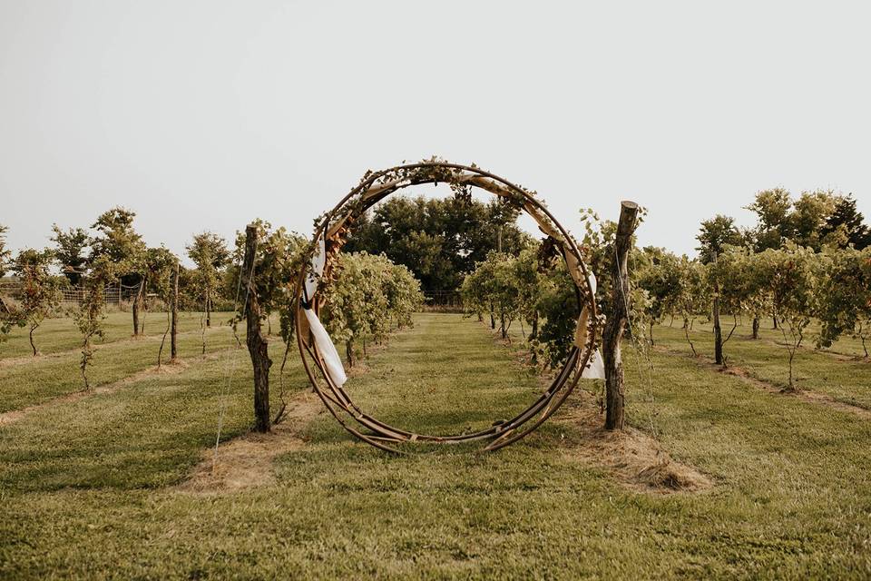 Hay bale arbor