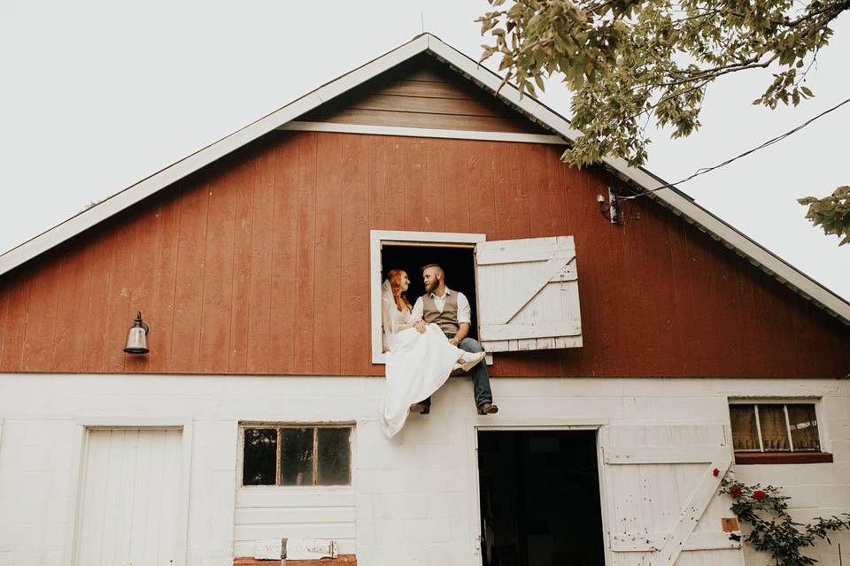 Loft of dairy barn