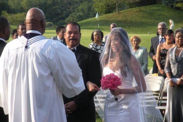 Outdoor wedding ceremony