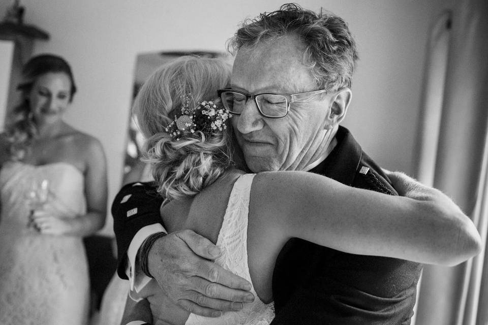 A hug from dad.