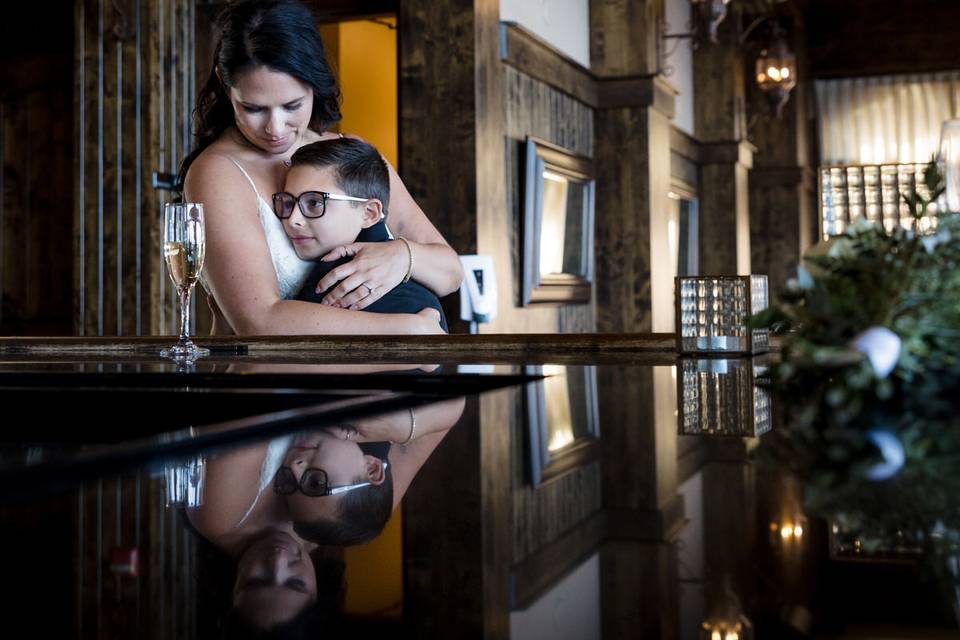 Bride with her son.