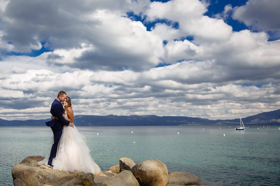 Lake Tahoe elopement photo.