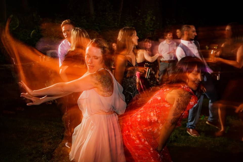 Outdoor dance party Tahoe.