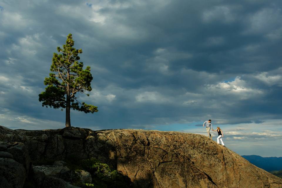 Lake Tahoe engagement photos.