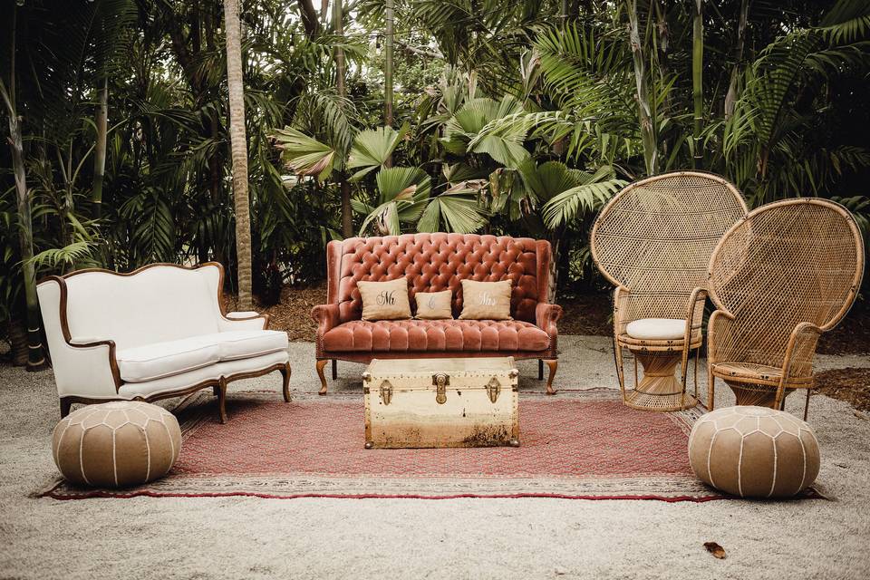 Peacock rattan chairs and lounge sofas