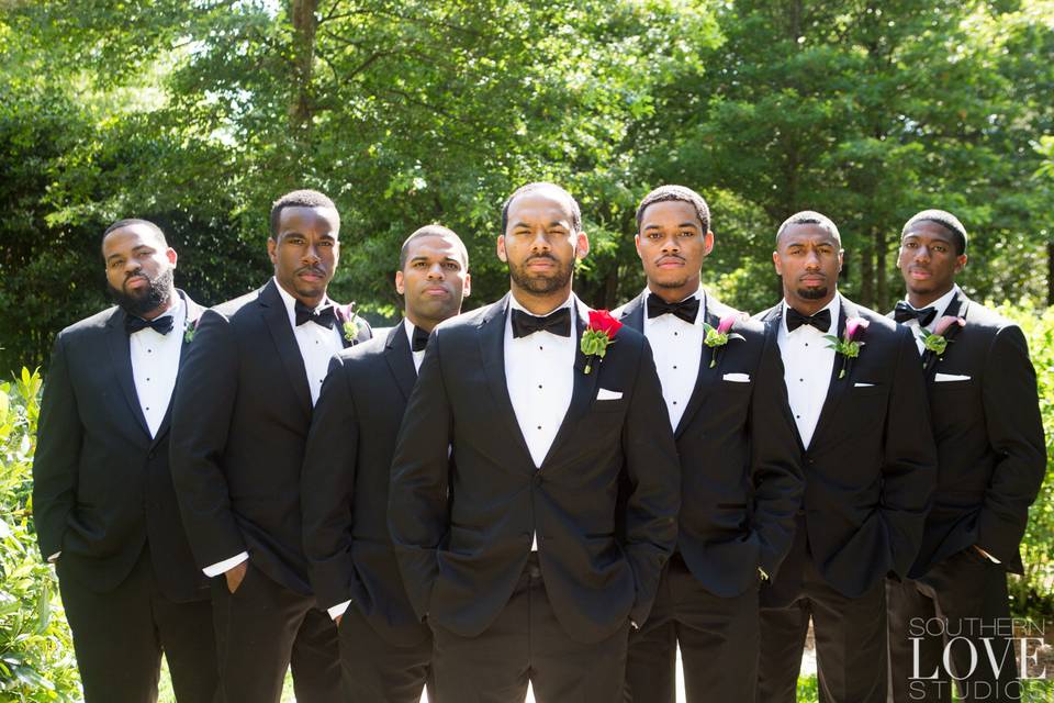 Groom and his groomsmen