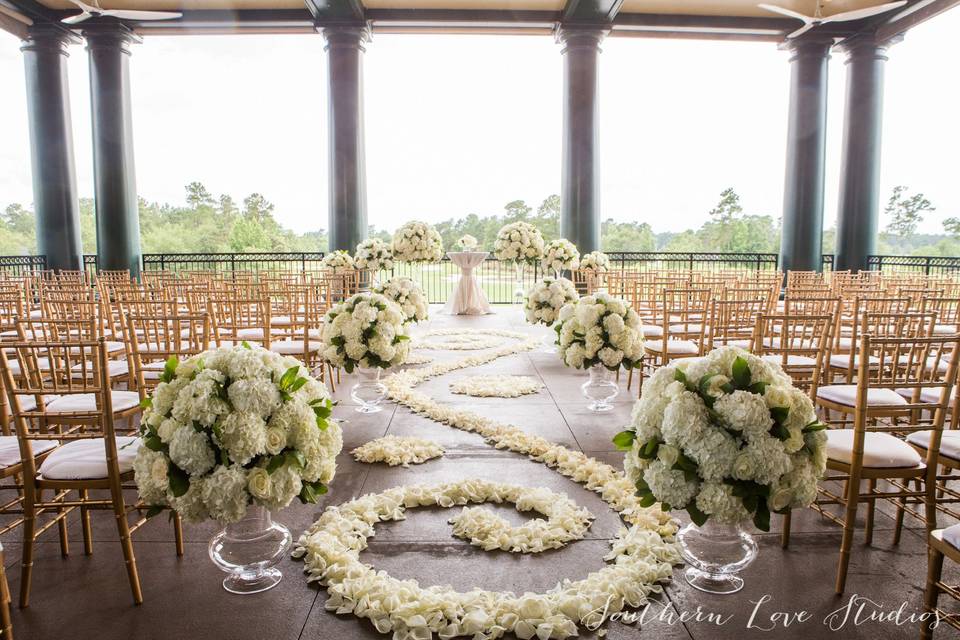 Floral aisle decor