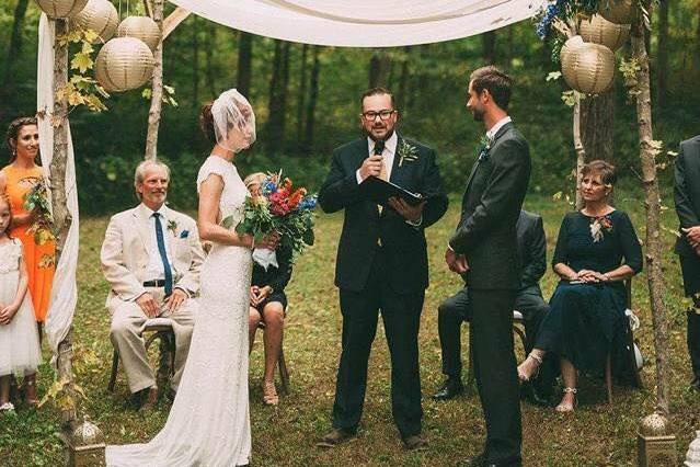 Outdoor wedding vows