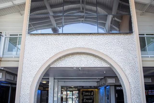 Front entrance with big screen