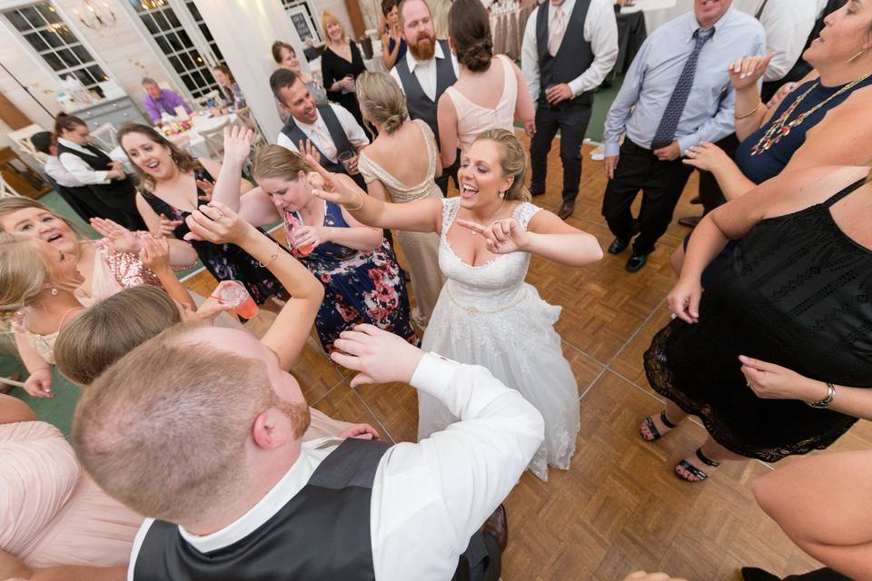 Bride dancing