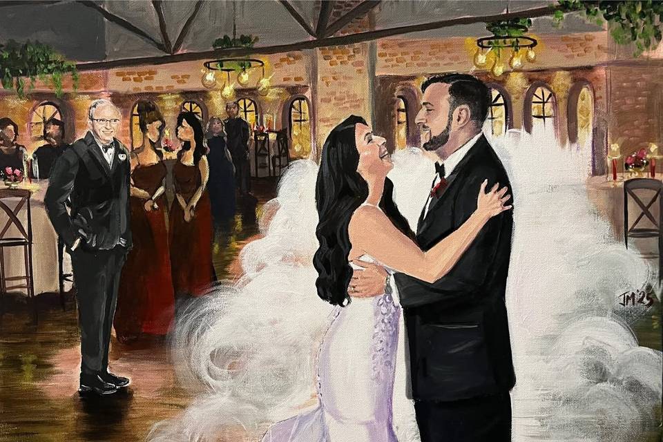 Dip wedding painting