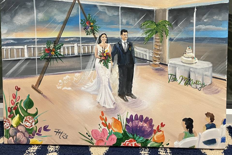 Beach wedding on a Stormy Day