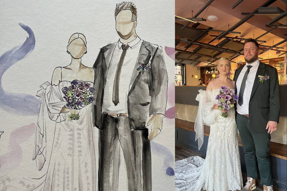 Bride&Groom Guest Illustration