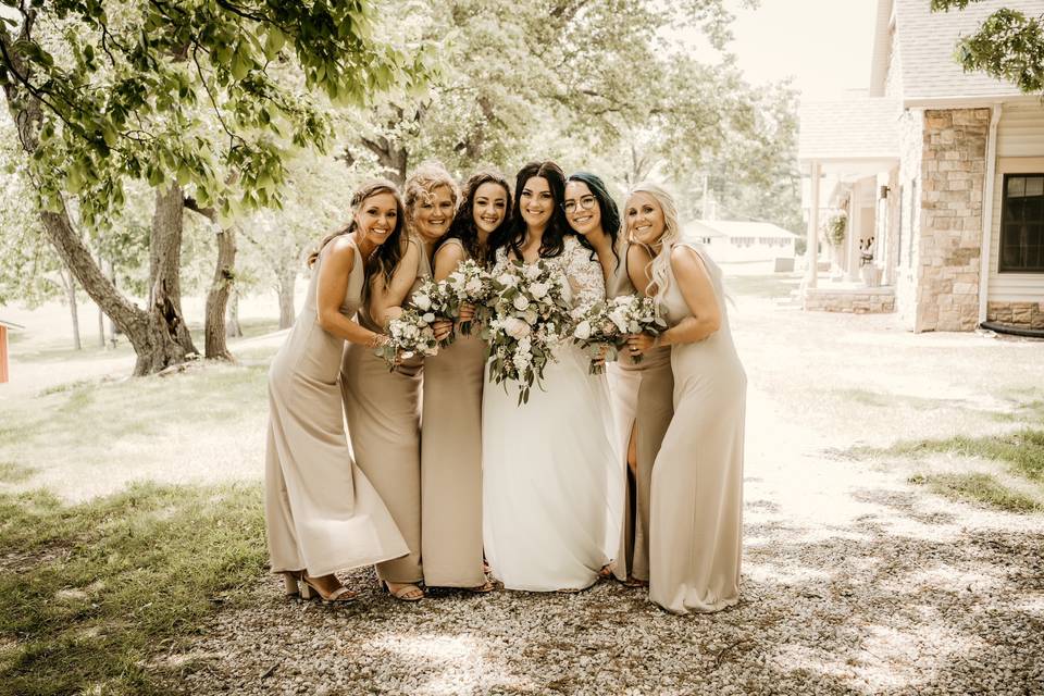 Bridesmaid bouquets