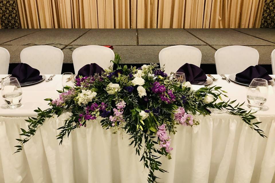 Lavender aisle arrangement