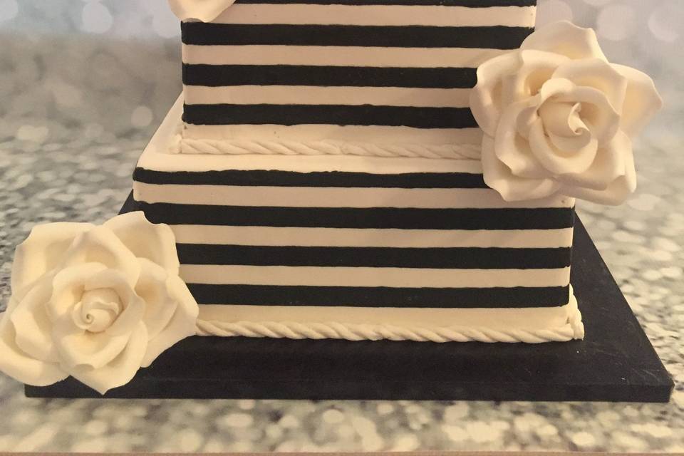 Stripped cake