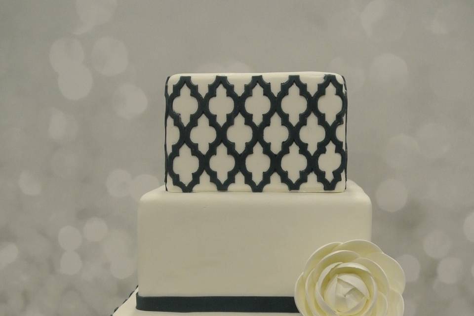 Black and white cake