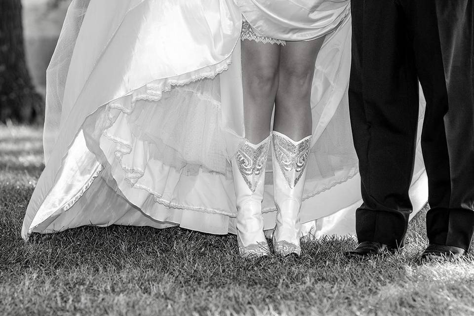 The bride's shoes