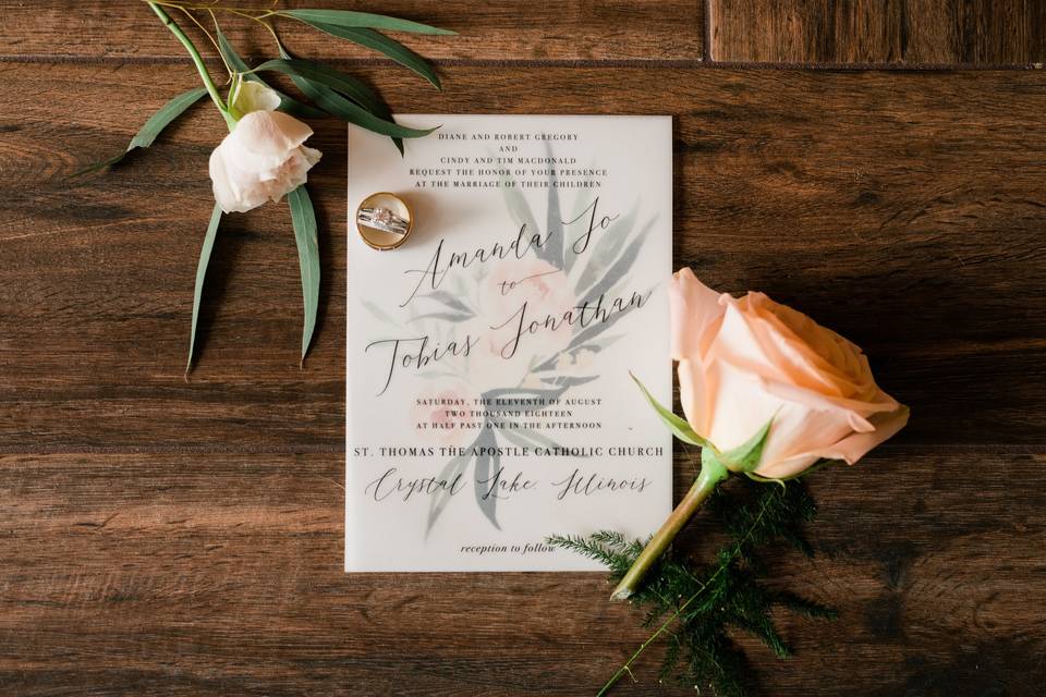 Rustic Vellum Beauty Invite