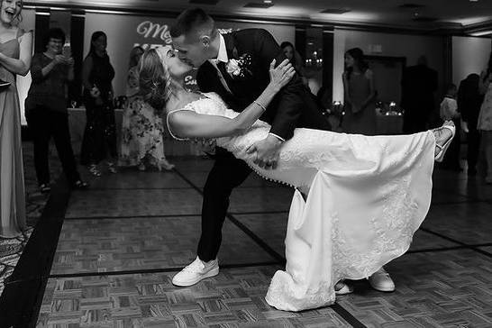 On the dance floor