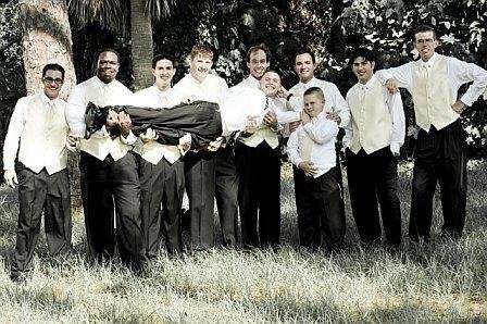 The groom with his groomsmens