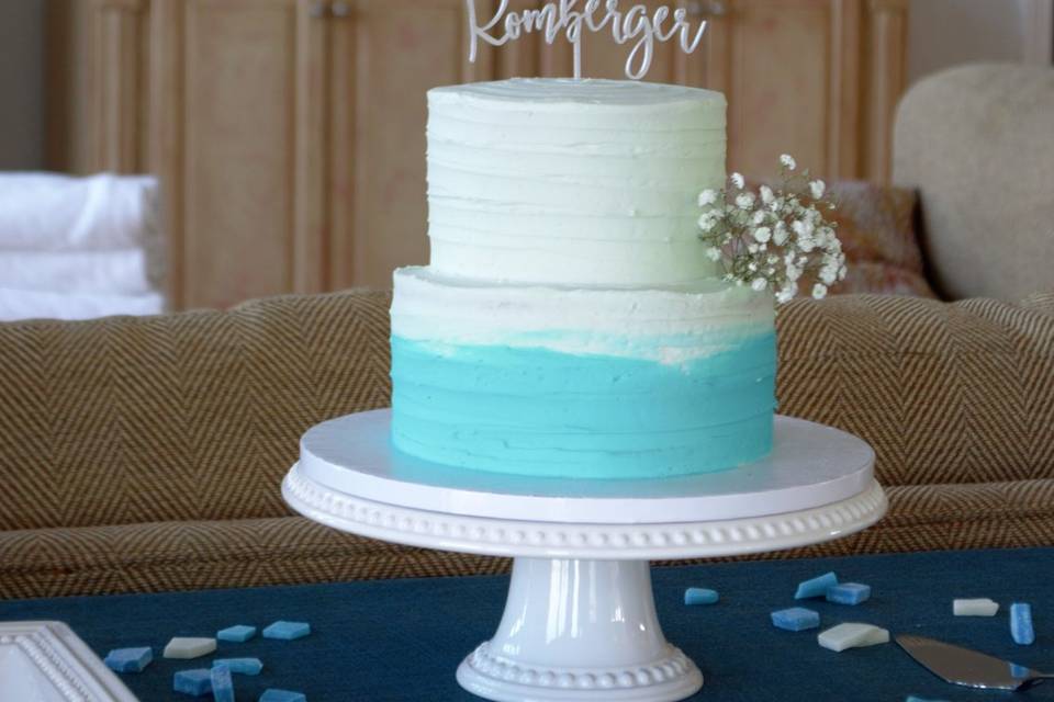 Aqua Ombre textured