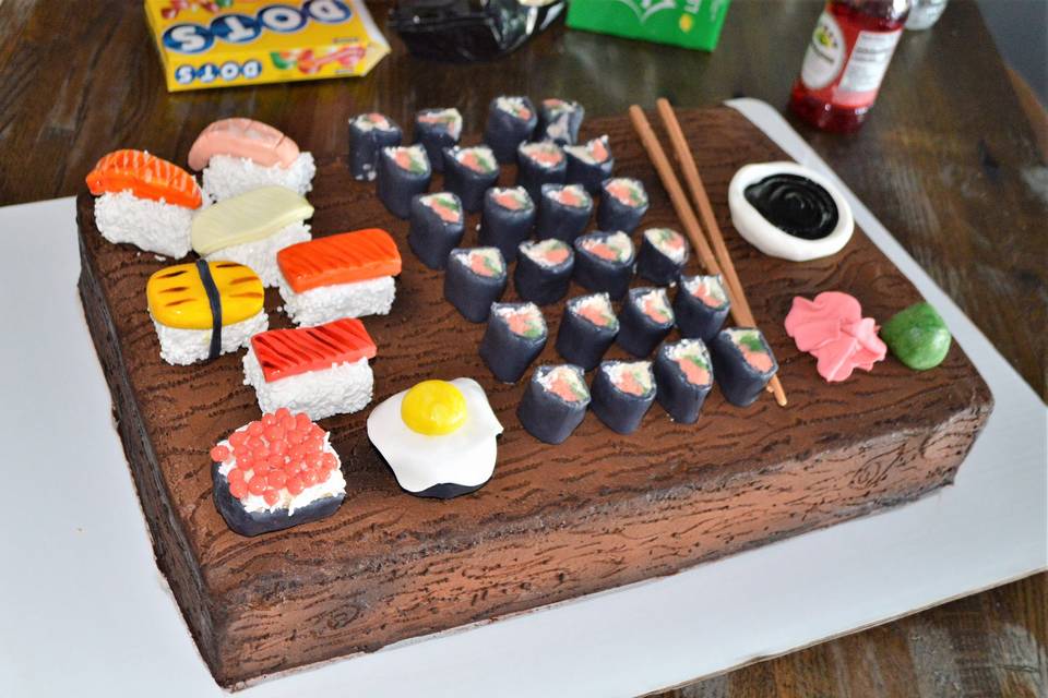 Sushi Bar Grooms Cake