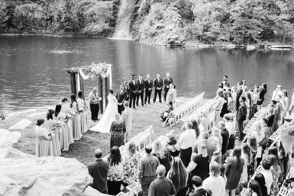 Beautiful waterfront ceremony